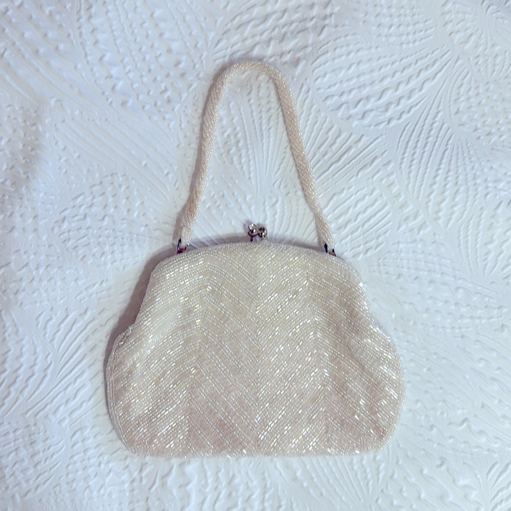 Gorgeous Vintage The Broadway Hand Beaded Evening Event Mini Hand Bag